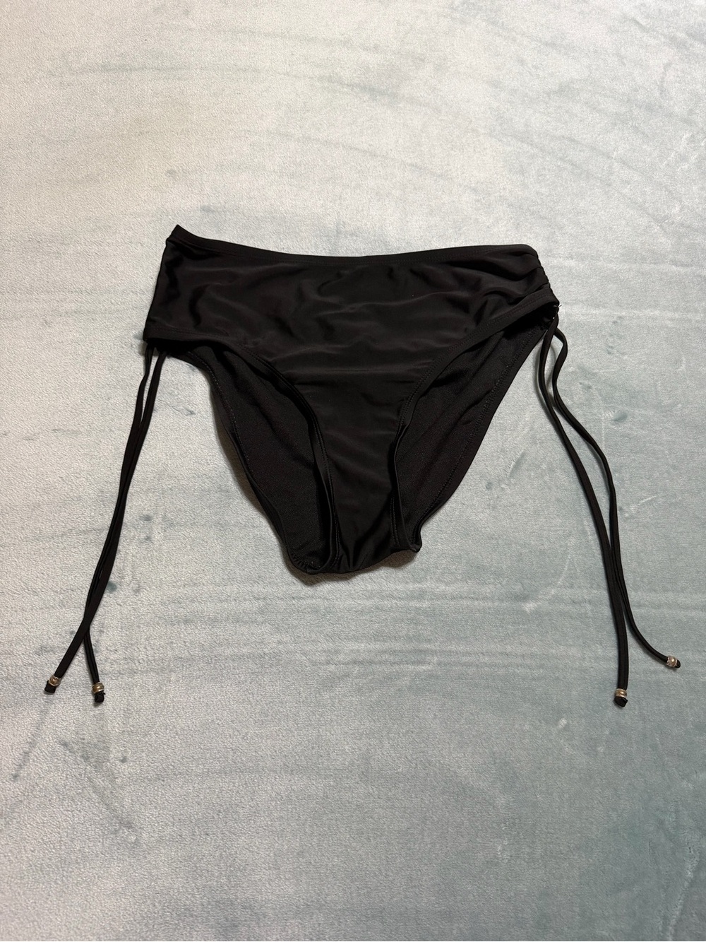 Time and Tru Black Side-Tie Bikini Bottom